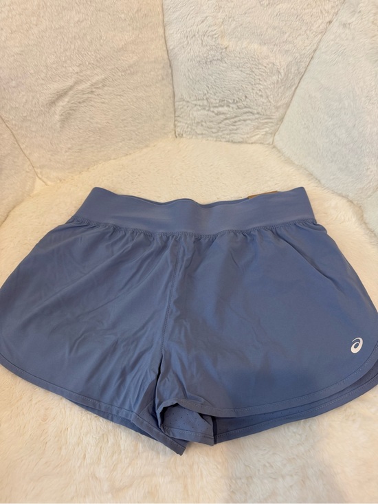 Asics Pants - Asics Women's Dusty Blue Athletic Running Shorts